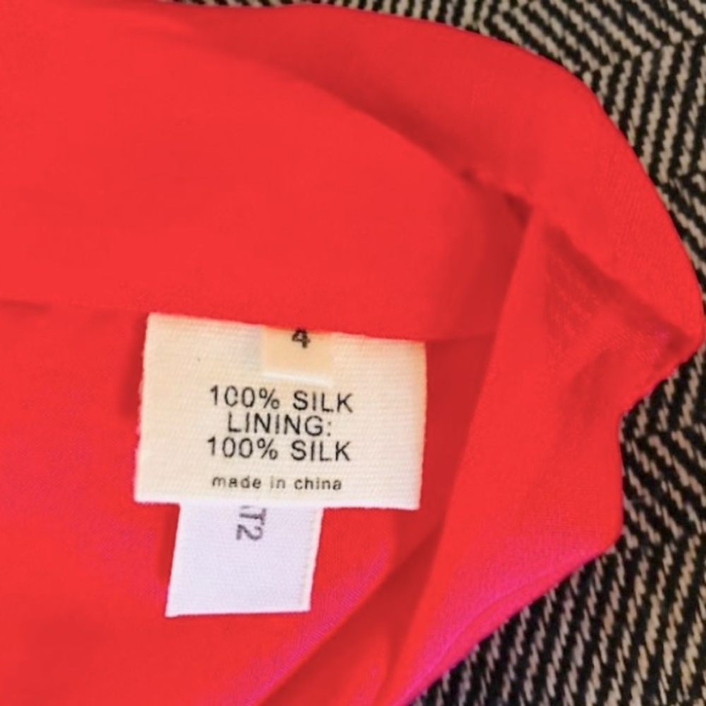 L’AGENCE 100% Silk Red Coral Shirred Goddess Dress - Picture 9 of 11